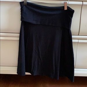 Black flare mini skirt